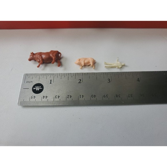 Mini Train Toy Accessories Cows Pigs People Screws Wheels - Picture 7 of 11